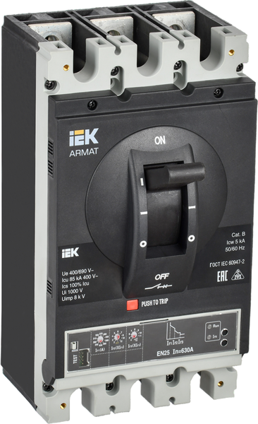 Изображение товара Выключатель автоматический IEK Armat AR-MCCB-3I-085-0630A-ELSC
