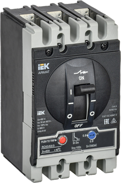 Изображение товара Выключатель автоматический IEK Armat AR-MCCB-3S-035-0063A-ATUC