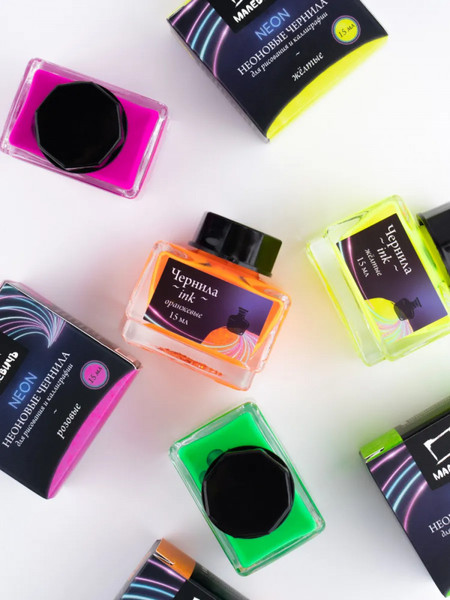 Изображение товара Чернила для перьевой ручки Малевичъ 195360 (15мл, неоновый оранжевый)