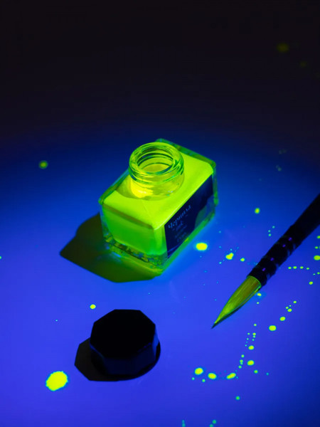 Изображение товара Чернила для перьевой ручки Малевичъ 195361 (15мл, неоновый желтый)