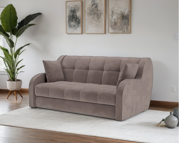 Изображение товара Диван Mebel-Ars Аккордеон Барон НПБ 155x200 (Vivaldi 6/капучино)