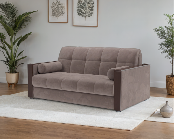 Изображение товара Диван Mebel-Ars Аккордеон Техас НПБ 180x200 (Vivaldi 6/капучино)