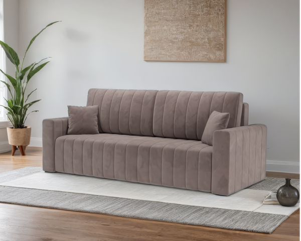 Изображение товара Диван Mebel-Ars Еврокнижка Лондон (Vivaldi 6/капучино)