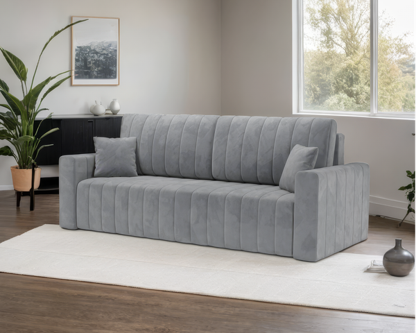 Изображение товара Диван Mebel-Ars Еврокнижка Лондон (Vivaldi 92/темно-серый)