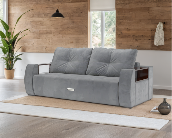 Изображение товара Диван Mebel-Ars Еврокнижка Мальтида (Vivaldi 92/темно-серый)