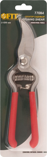 Изображение товара Секатор механический FIT Стандарт Режущие кромки внахлест / 77084