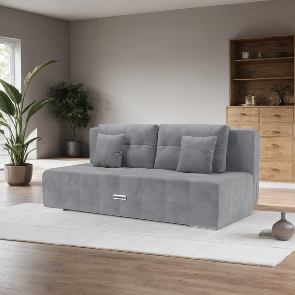 Изображение товара Диван Mebel-Ars Еврокнижка Марсель №4 (Vivaldi 92/темно-серый)