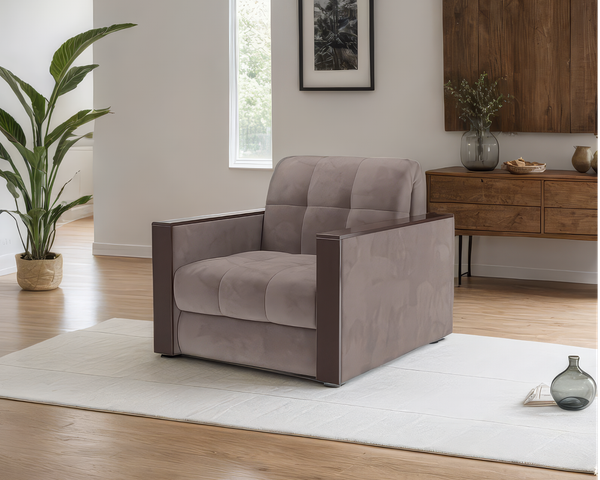 Изображение товара Кресло-кровать Mebel-Ars Техас НПБ (Vivaldi 6/капучино)