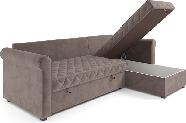 Изображение товара Диван угловой Mebel-Ars Берлин (Vivaldi 6/капучино)