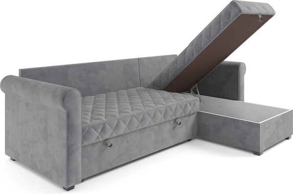 Изображение товара Диван угловой Mebel-Ars Берлин (Vivaldi 92/темно-серый)