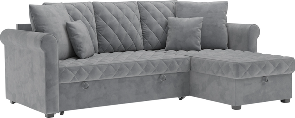 Изображение товара Диван угловой Mebel-Ars Берлин (Vivaldi 92/темно-серый)