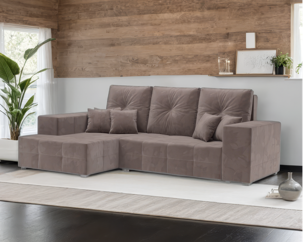 Изображение товара Диван угловой Mebel-Ars Монреаль левый угол (Vivaldi 6/капучино)