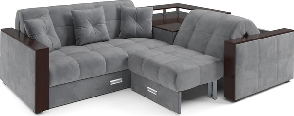Изображение товара Диван угловой Mebel-Ars Прага (Vivaldi 92/темно-серый)