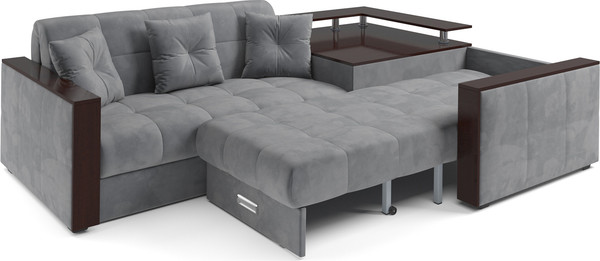 Изображение товара Диван угловой Mebel-Ars Прага (Vivaldi 92/темно-серый)