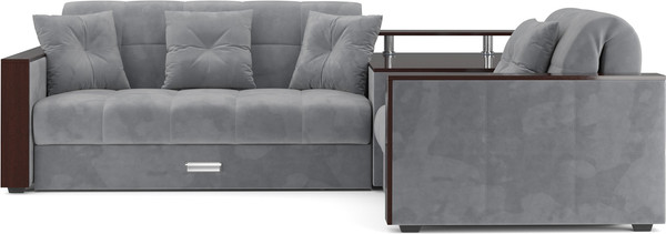 Изображение товара Диван угловой Mebel-Ars Прага (Vivaldi 92/темно-серый)