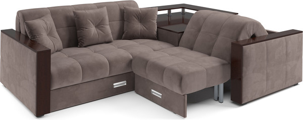 Изображение товара Диван угловой Mebel-Ars Прага НПБ (Vivaldi 6/капучино)