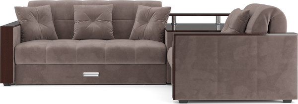 Изображение товара Диван угловой Mebel-Ars Прага НПБ (Vivaldi 6/капучино)