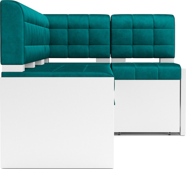 Изображение товара Уголок кухонный мягкий Mebel-Ars Ганновер 205x82x130 (бархат сине-зеленый Star Velvet 43 Black Green)