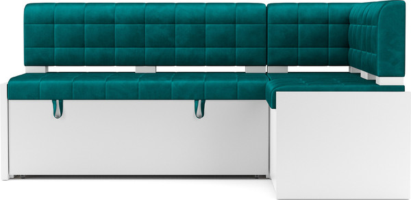 Изображение товара Уголок кухонный мягкий Mebel-Ars Ганновер 205x82x130 (бархат сине-зеленый Star Velvet 43 Black Green)