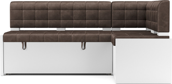 Изображение товара Уголок кухонный мягкий Mebel-Ars Ганновер 205x82x130 (бархат шоколадный Star Velvet 60 Cofee)