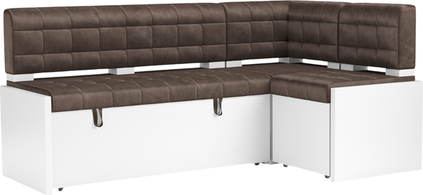 Изображение товара Уголок кухонный мягкий Mebel-Ars Ганновер 205x82x130 (бархат шоколадный Star Velvet 60 Cofee)