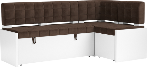 Изображение товара Уголок кухонный мягкий Mebel-Ars Ганновер 176x82x104 (велюр молочный шоколад НВ-178/13)