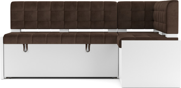 Изображение товара Уголок кухонный мягкий Mebel-Ars Ганновер 205x82x130 (велюр молочный шоколад НВ-178/13)
