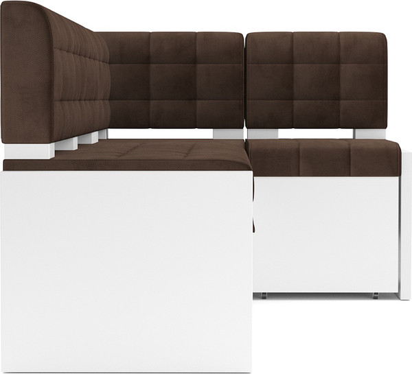 Изображение товара Уголок кухонный мягкий Mebel-Ars Ганновер 205x82x130 (велюр молочный шоколад НВ-178/13)