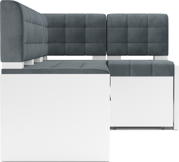 Изображение товара Уголок кухонный мягкий Mebel-Ars Ганновер 176x82x104 (велюр серо-синий HB-178/26)