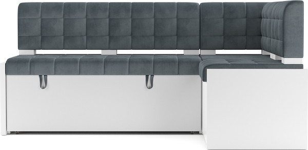 Изображение товара Уголок кухонный мягкий Mebel-Ars Ганновер 176x82x104 (велюр серо-синий HB-178/26)