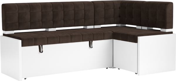 Изображение товара Уголок кухонный мягкий Mebel-Ars Ганновер 205x82x130 (велюр шоколад HB-178/16)