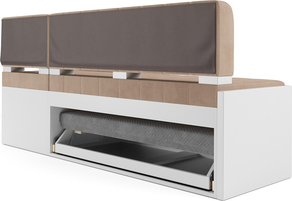 Изображение товара Уголок кухонный мягкий Mebel-Ars Ганновер 205x82x130 (кордрой бежевый)