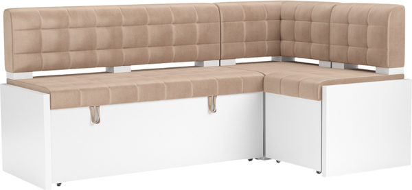 Изображение товара Уголок кухонный мягкий Mebel-Ars Ганновер 205x82x130 (кордрой бежевый)