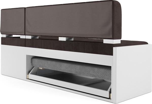 Изображение товара Уголок кухонный мягкий Mebel-Ars Ганновер 205x82x130 (кордрой коричневый)