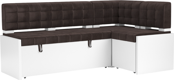 Изображение товара Уголок кухонный мягкий Mebel-Ars Ганновер 205x82x130 (кордрой коричневый)