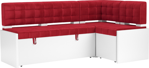 Изображение товара Уголок кухонный мягкий Mebel-Ars Ганновер 176x82x104 (кордрой красный)