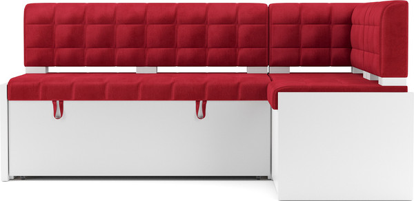 Изображение товара Уголок кухонный мягкий Mebel-Ars Ганновер 176x82x104 (кордрой красный)