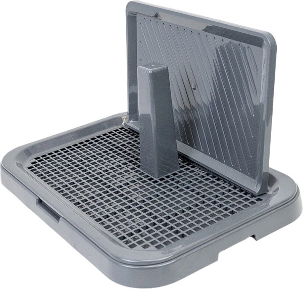 Изображение товара Туалет-лоток Дарэленд Виконт малый со столбиком и стенкой / 2938сер