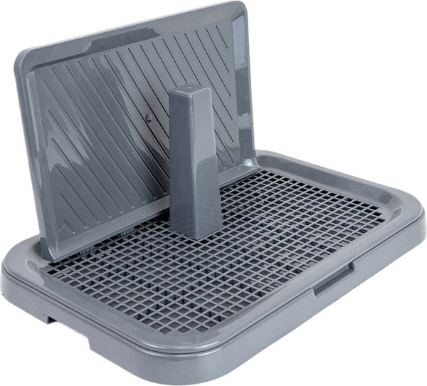 Изображение товара Туалет-лоток Дарэленд Виконт малый со столбиком и стенкой / 2938сер