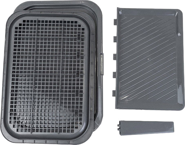 Изображение товара Туалет-лоток Дарэленд Виконт малый со столбиком и стенкой / 2938сер