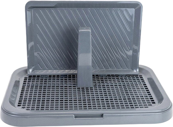 Изображение товара Туалет-лоток Дарэленд Виконт малый со столбиком и стенкой / 2938сер