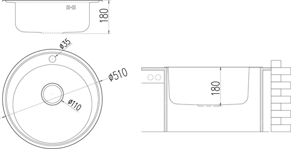 Изображение товара Мойка кухонная Ukinox Галант GAP510-GT8K 0C