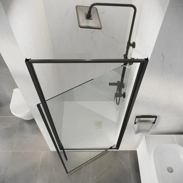 Изображение товара Душевая дверь Niagara Nova NG-35-8AGR 80х195 (графит/прозрачное стекло)