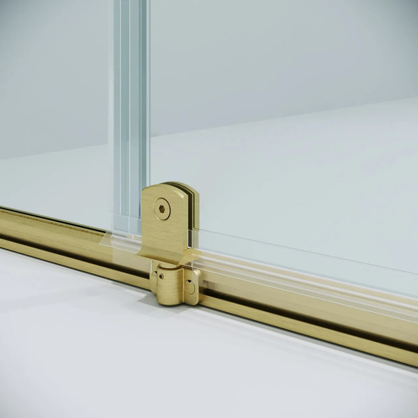 Изображение товара Душевая дверь Niagara Nova NG-45-10ASG 100х195 (золото сатин/прозрачное стекло)