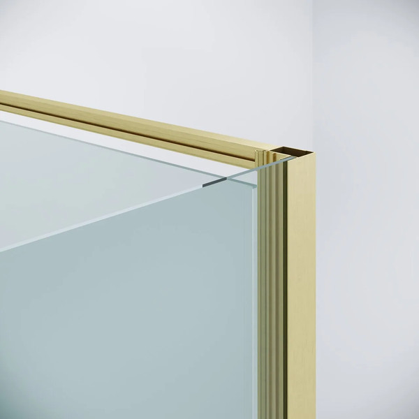 Изображение товара Душевая дверь Niagara Nova NG-45-10ASG 100х195 (золото сатин/прозрачное стекло)