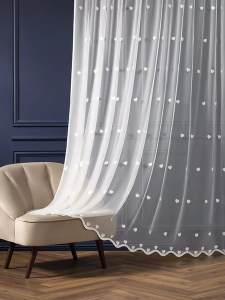 Изображение товара Гардина Arya Love 200x250 / 8001885869401 (белый)