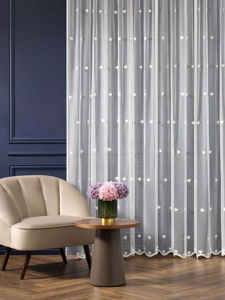 Изображение товара Гардина Arya Love 500x260 / 8001885869463 (белый)