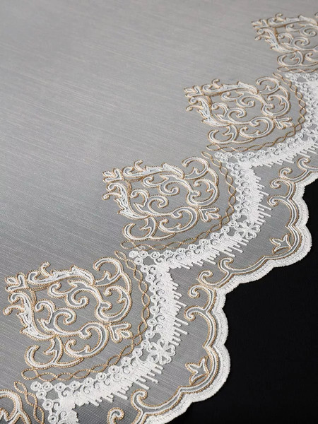 Изображение товара Гардина Arya Melani 300x250 / 8001885869760 (белый/бежевый)