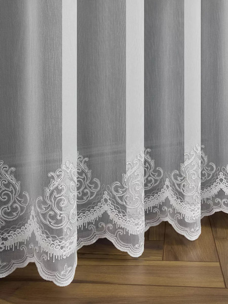 Изображение товара Гардина Arya Melani 300x250 / 8001885869777 (белый/серый)