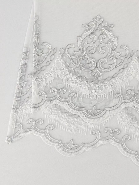 Изображение товара Гардина Arya Melani 300x250 / 8001885869777 (белый/серый)